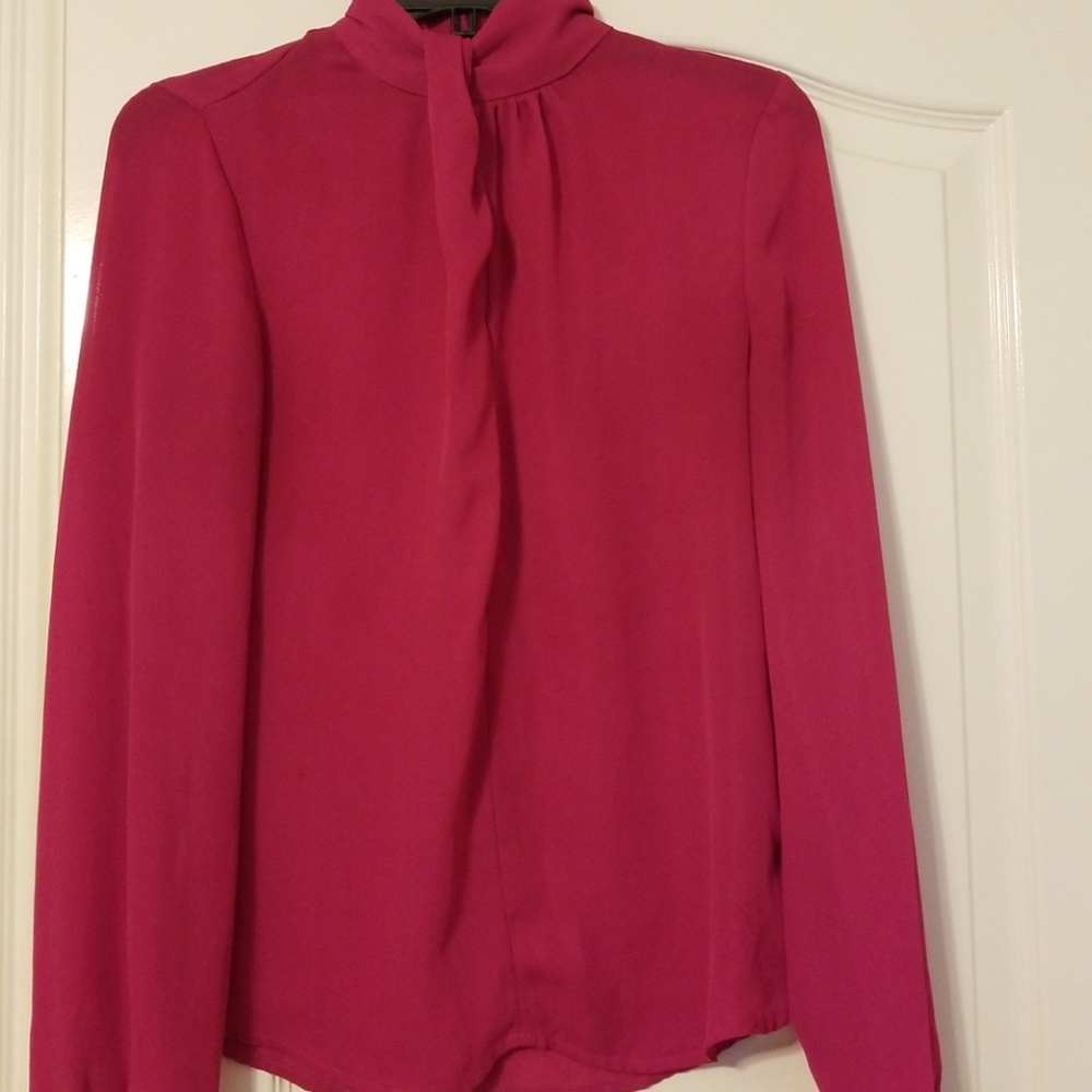 Pink long sleeve blouse